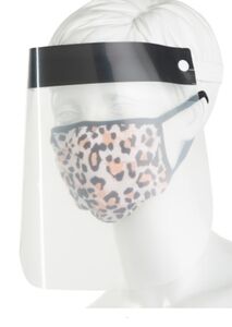 Cheetah Print Face Shield & Ma